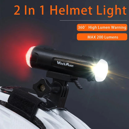 Bike Helmet Front and Rear Light