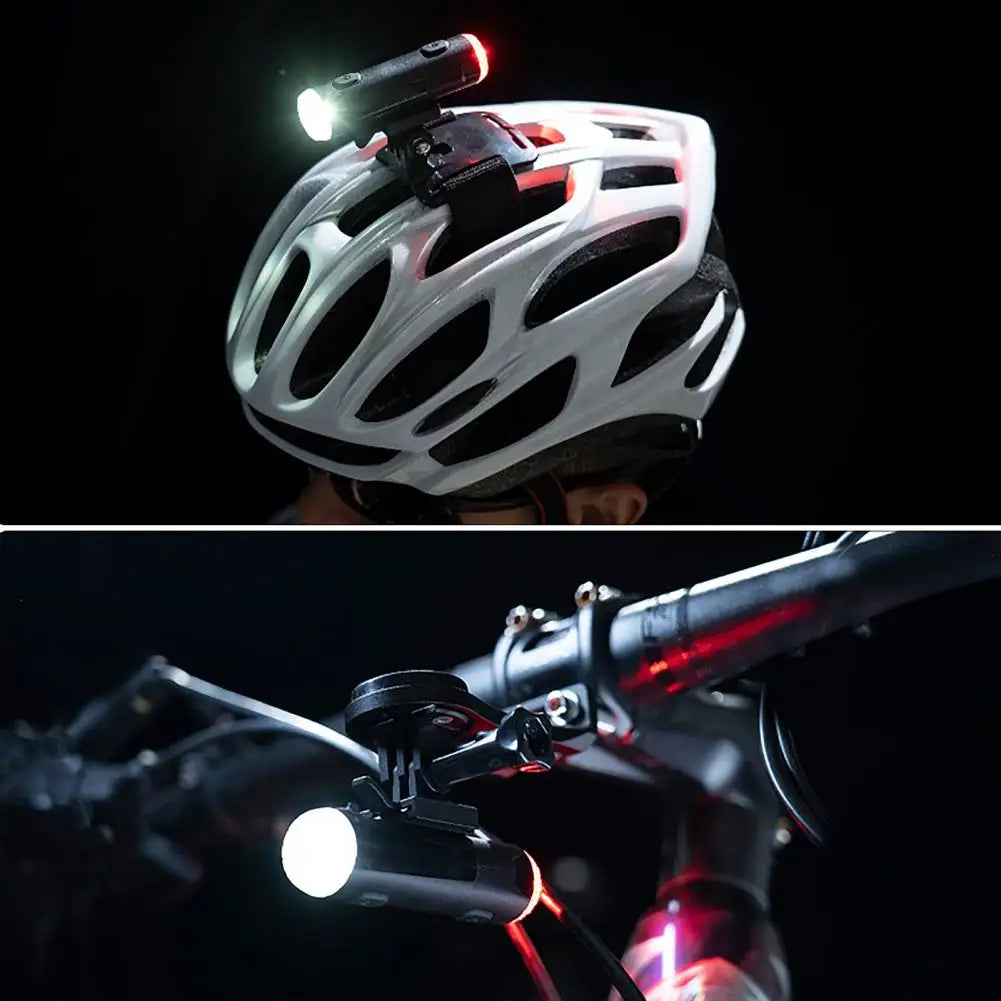 Bike Helmet Front and Rear Light